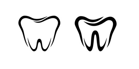 Tooth Logo Design Illustration vector eps format , suitable for your design needs, logo, illustration, animation, etc.のイラスト素材