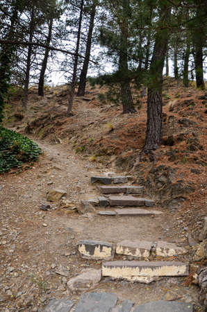 Rusty natural road in Villavicencio, Mendoza, Argentinaの写真素材