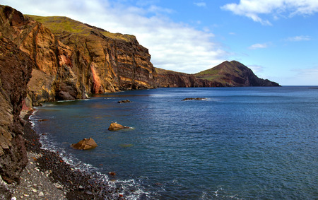 Landscape of peble beachの写真素材