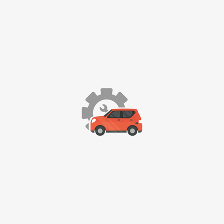 logo garage car redのイラスト素材