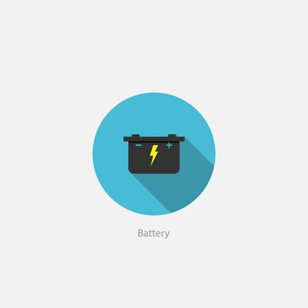 icon battery garage car auto parts maintenanceのイラスト素材