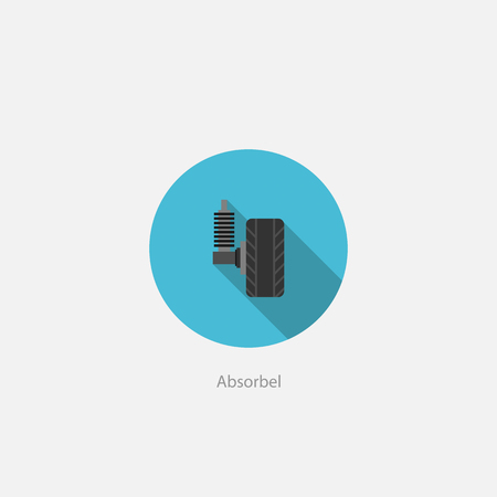 icon absorbel garage car auto parts maintenanceのイラスト素材