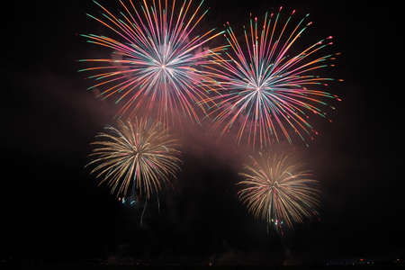 Fireworks at 2018 Yamanashi Ichikawa Daimon Shinmeiの写真素材