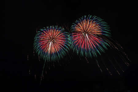 2018 Nagano Ebissa Fireworksの写真素材
