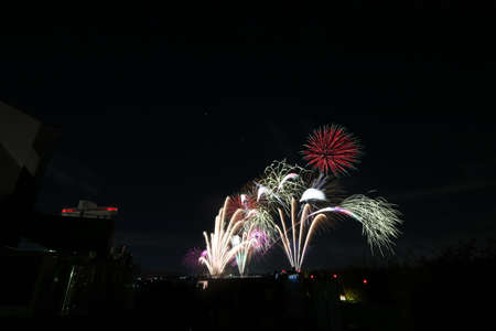 Nagoya Port Water Art Fireworksの写真素材