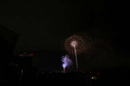 Nagoya Port Water Art Fireworksの写真素材