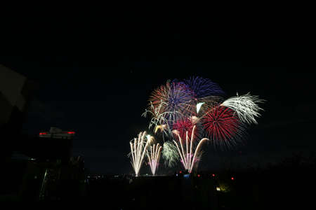 Nagoya Port Water Art Fireworksの写真素材