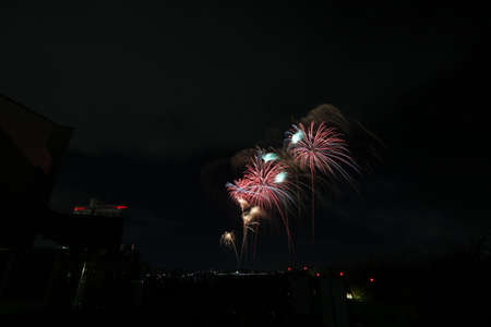 Nagoya Port Water Art Fireworksの写真素材