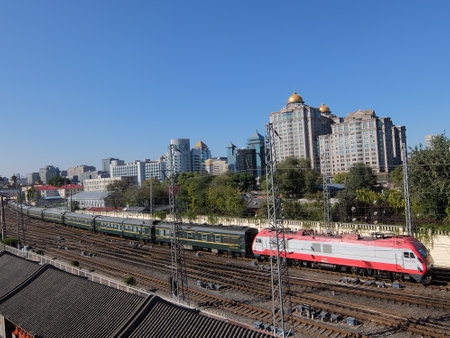 Rail cars in Chinaのeditorial素材