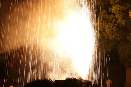 Toyohashi's traditional culture hand-made fireworksの写真素材