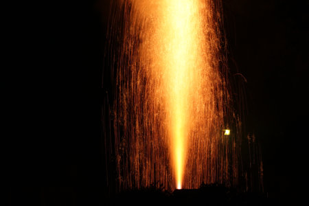 Toyohashi's traditional culture hand-made fireworksの写真素材