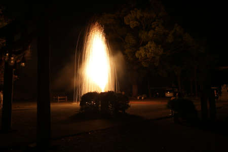 Toyohashi's traditional culture hand-made fireworksの写真素材