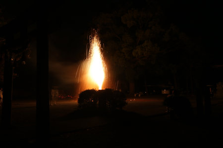 Toyohashi's traditional culture hand-made fireworksの写真素材
