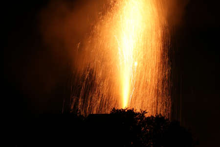 Toyohashi's traditional culture hand-made fireworksの写真素材