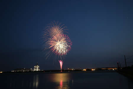 Fireworks event in Handa Cityの写真素材