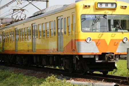 Sanki Railway Sangi Line Trainの写真素材