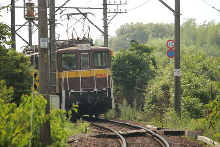 Sanki Railway Sangi Line Trainの写真素材