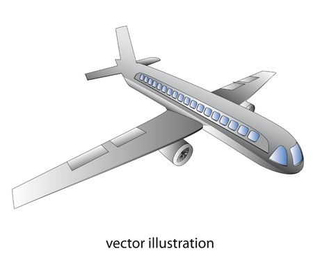 realistic black and white shaded airplane flight concept with blue windows vector clip artのイラスト素材