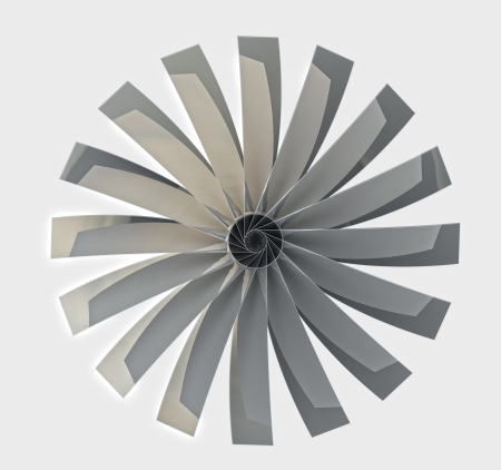 isolated detailed view on ventilator maked windの写真素材