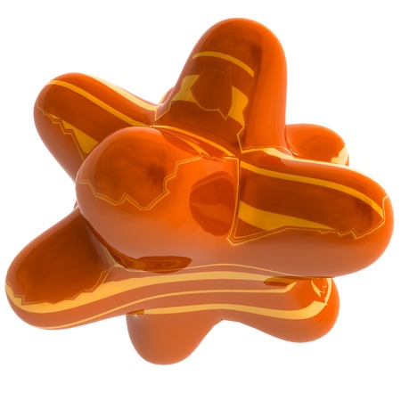 isolated orange cool abstract nature fluid shape backgroundの写真素材