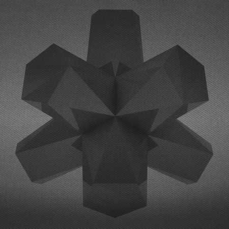 triangular face abstract shape black and white background
