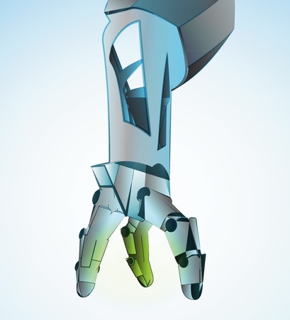 Robotic hand manipulating in future vector illustrationの写真素材
