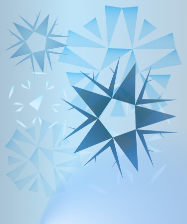 abstract blue crystals card background vectorのイラスト素材
