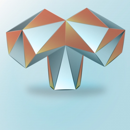 abstract triangle composition blue orange vector templateのイラスト素材