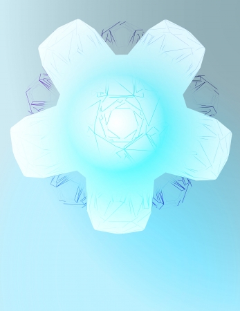 abstract winter pentagonal star shape vector templateのイラスト素材