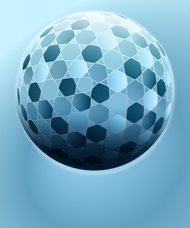 spherical geometry decoration card vector templateのイラスト素材