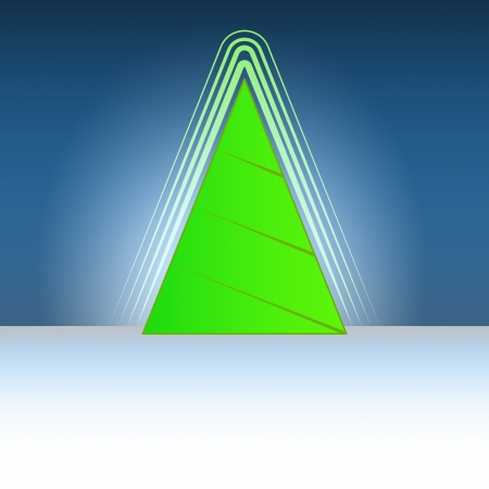 triangle shape christmas green tree flare vector templateのイラスト素材