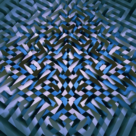 dark shaded three dimensional technology maze illustrationの写真素材