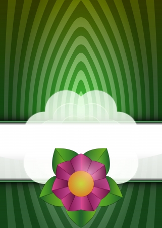 central striped layout with blossom over text space vector illustrationのイラスト素材