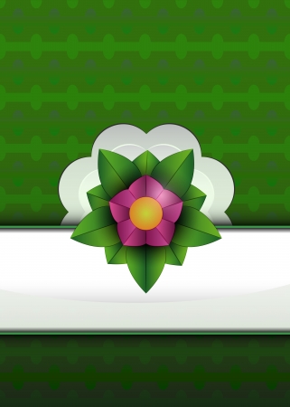 green horizontal layout with blossom over text space vector illustrationのイラスト素材