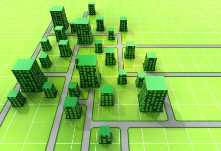 scifi city settlement in space concept illustrationの写真素材