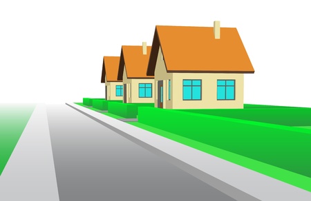 town development project vector colored sketch llustrationのイラスト素材