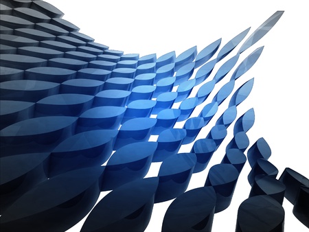 isolated bended blue shape structure wallpaper illustration