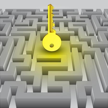 find the best way to your key solution illustrationのイラスト素材