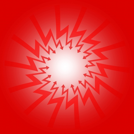 red arrows in zigzag midpoint composition vector illustrationのイラスト素材