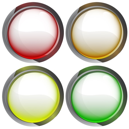 isolated colorful webdesign button set vector illustrationのイラスト素材