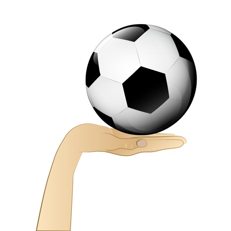 football ball in your hand のイラスト素材