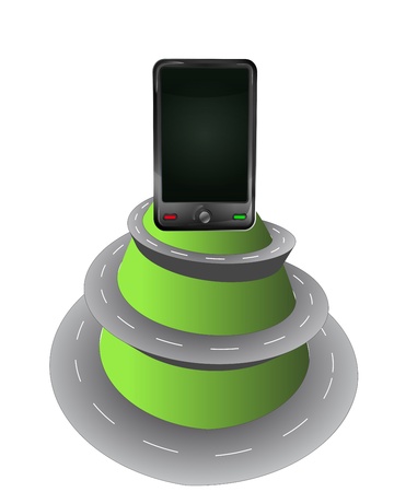 roud to top for new smart phone のイラスト素材