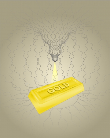 heavenly space gold creation with light beam vector illustrationのイラスト素材
