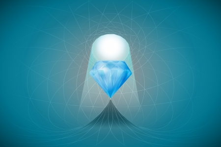 heavenly space with light beam highlights diamond vector illustrationのイラスト素材