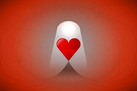 heavenly space with light beam highlights heart vector illustrationのイラスト素材