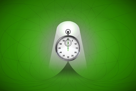heavenly space with green light highlights stopwatch vector illustrationのイラスト素材