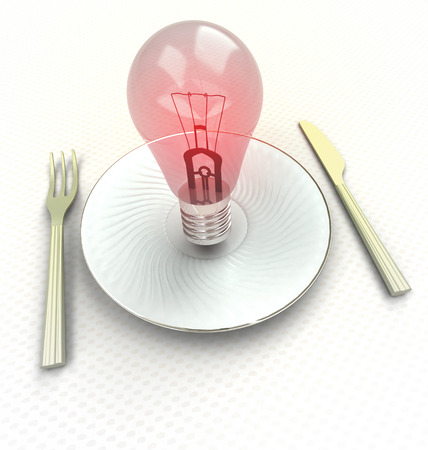 pay attention to what you eat advertisement render illustrationの写真素材