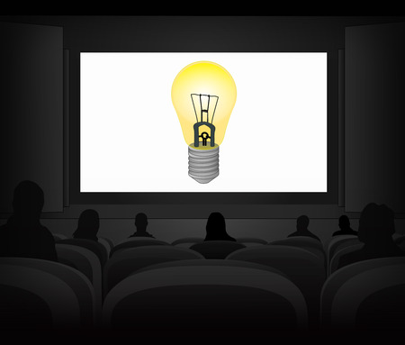 good idea advertisement as cinema projection vector illustrationのイラスト素材
