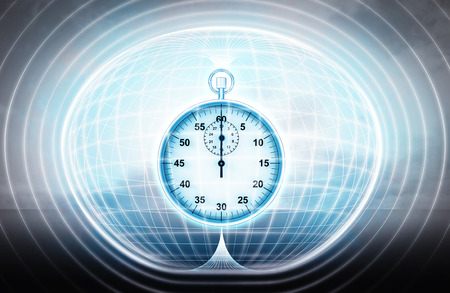 time stuck in energy capsule as science project illustration
