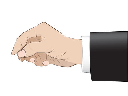 isolated man hand with black suit sleeve vector illustrationのイラスト素材